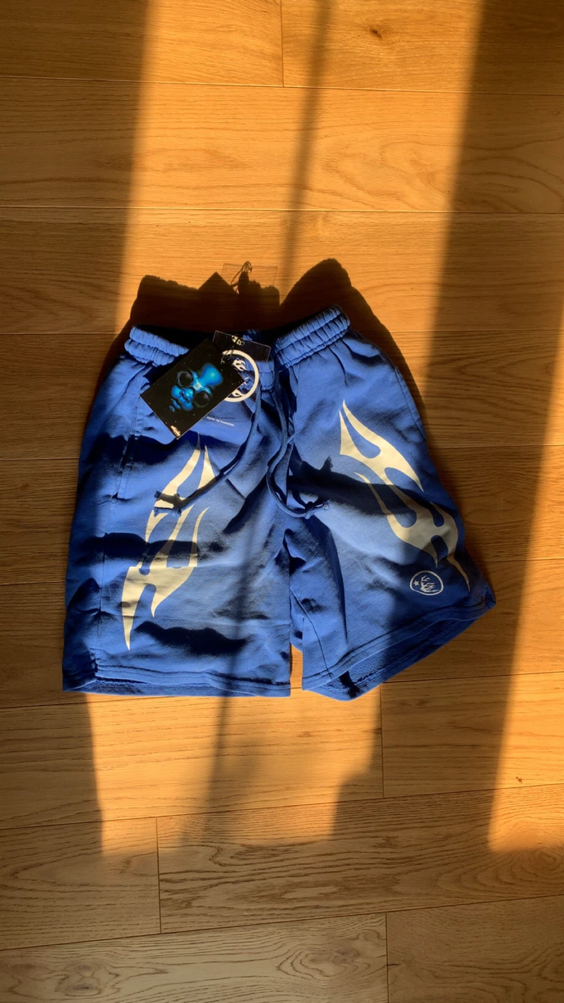 Hellstar Blue Flame Shorts