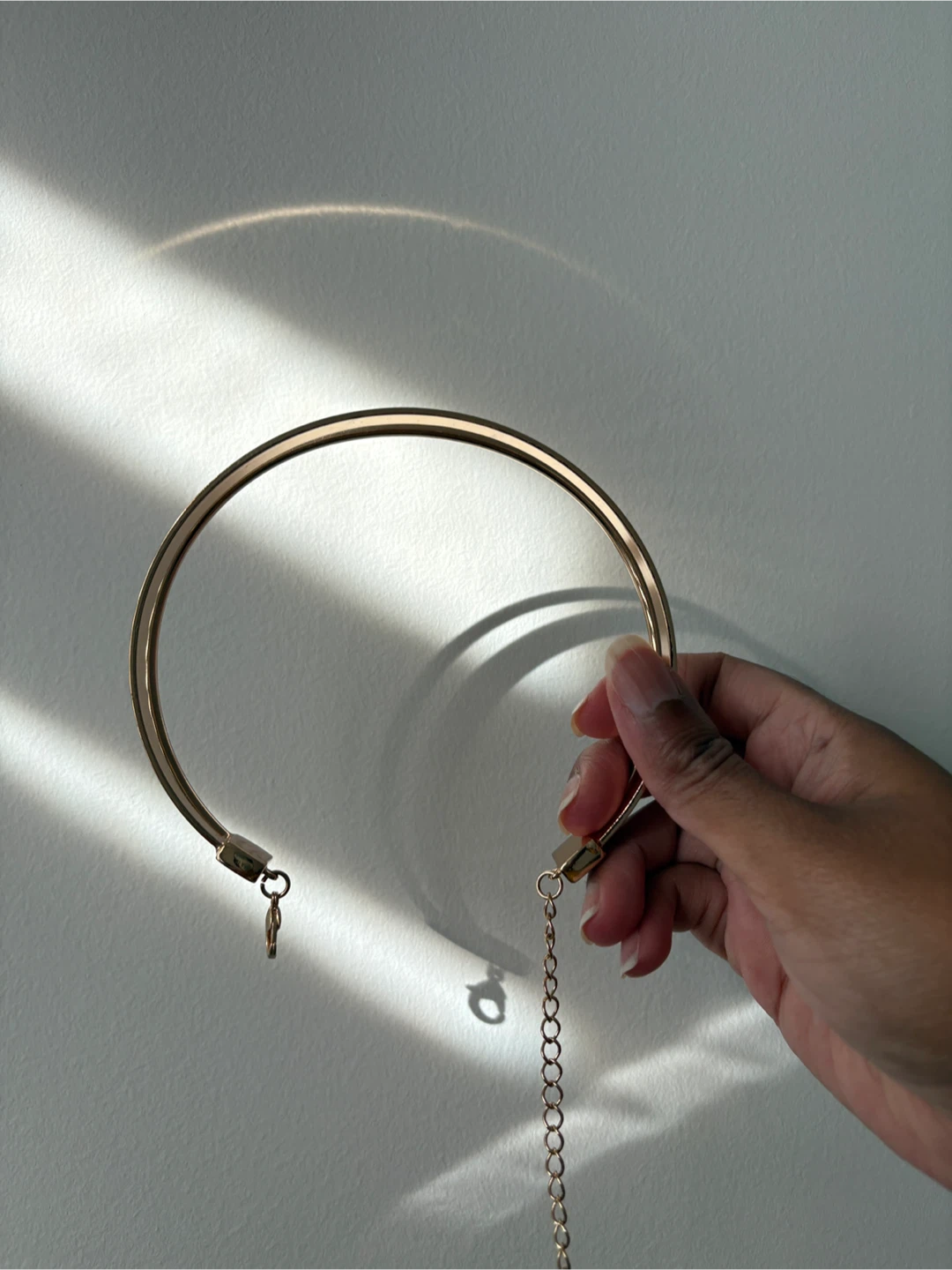 Gold Tone Choker Necklace with Chain - photo 2