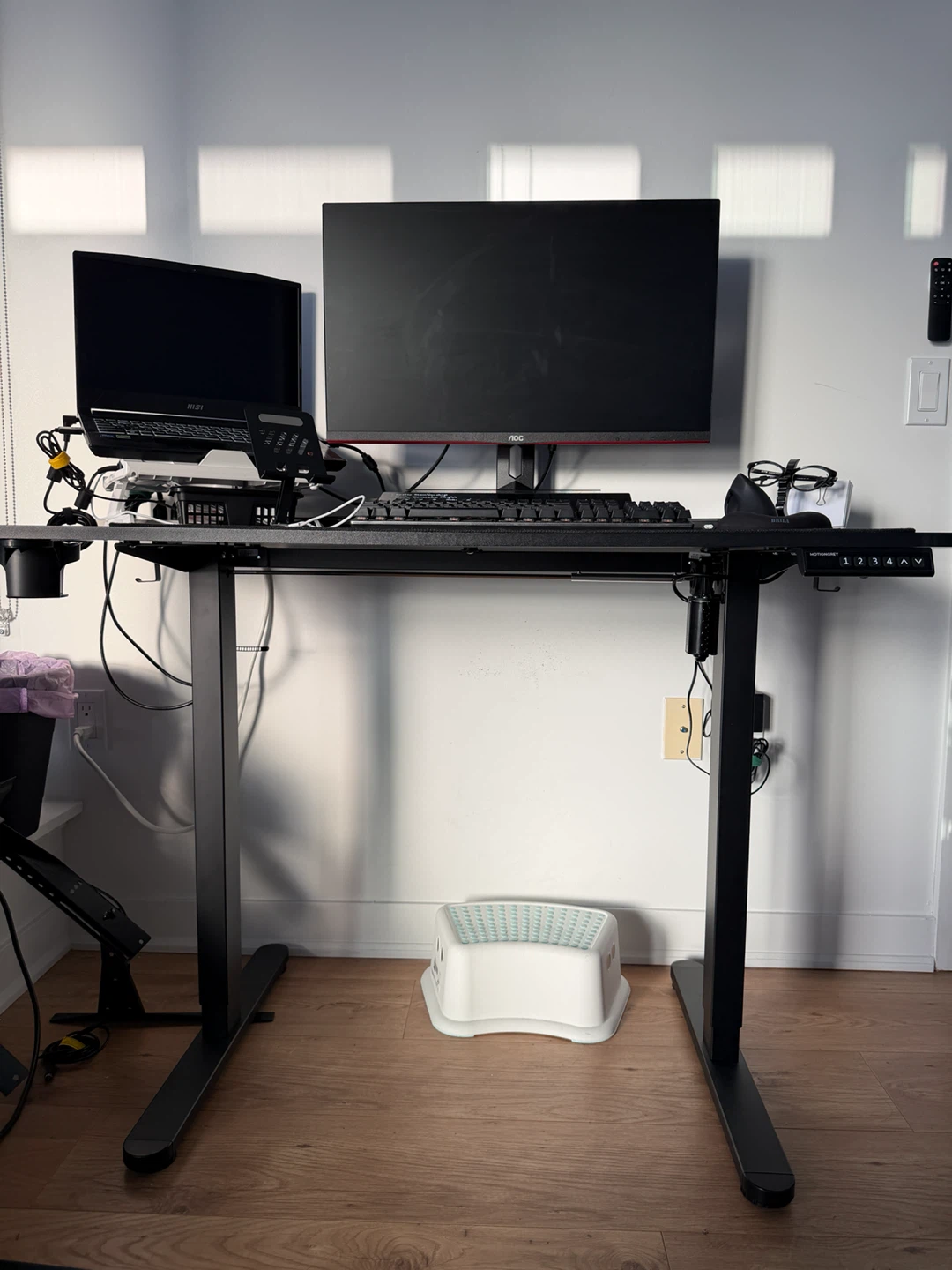 MotionGrey Ergo2 Adjustable Standing Desk (Black)