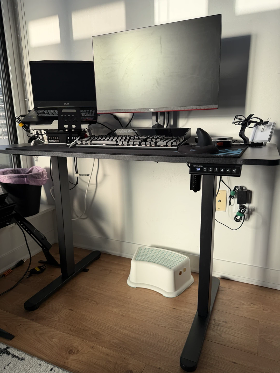 MotionGrey Ergo2 Adjustable Standing Desk (Black) - photo 4