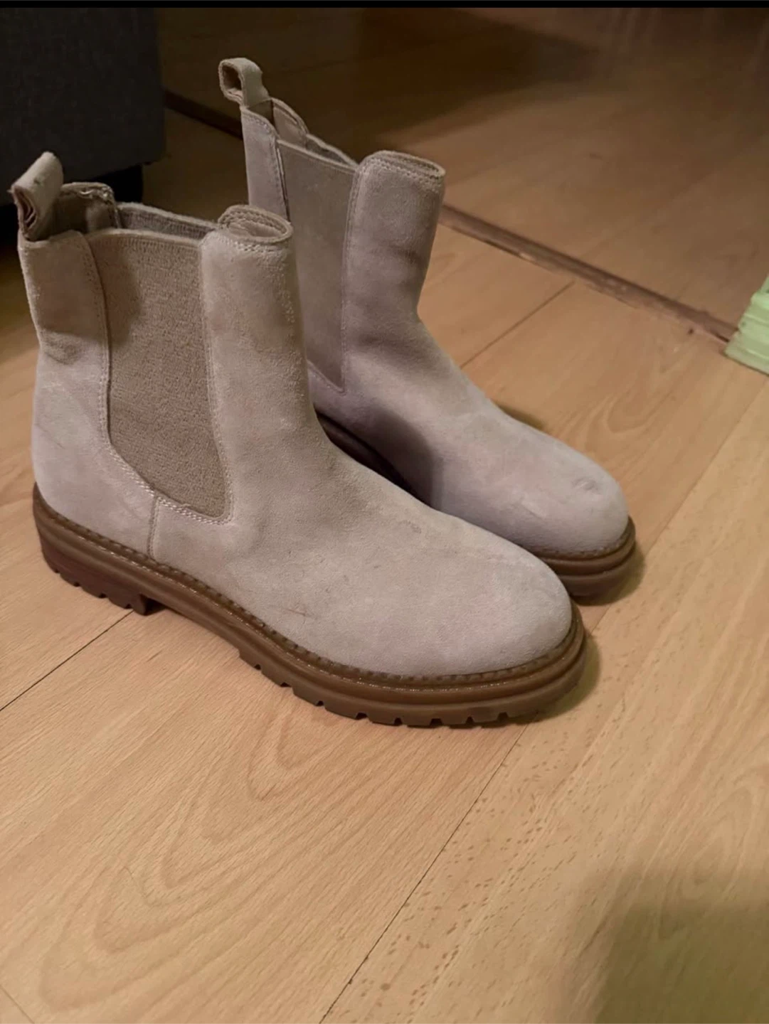 Light Brown Suede Chelsea Boots