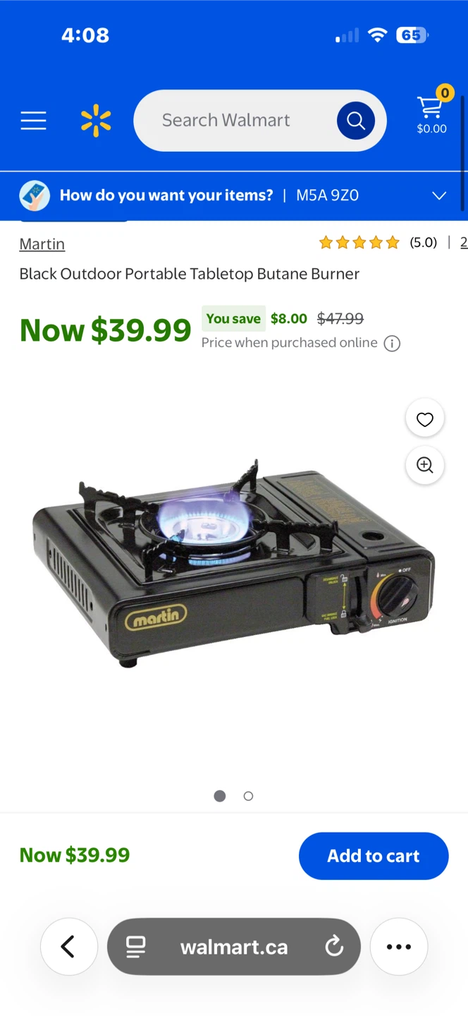 Outdoor Portable Tabletop Butane Burner amd a grill
