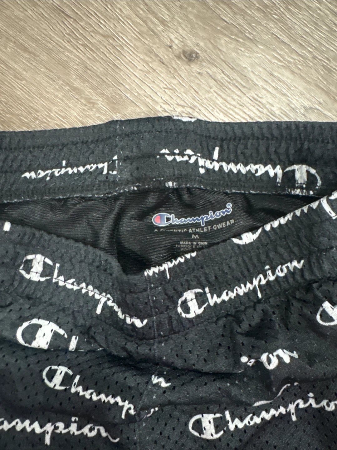 Champion All-Over Logo Mesh Shorts - photo 2