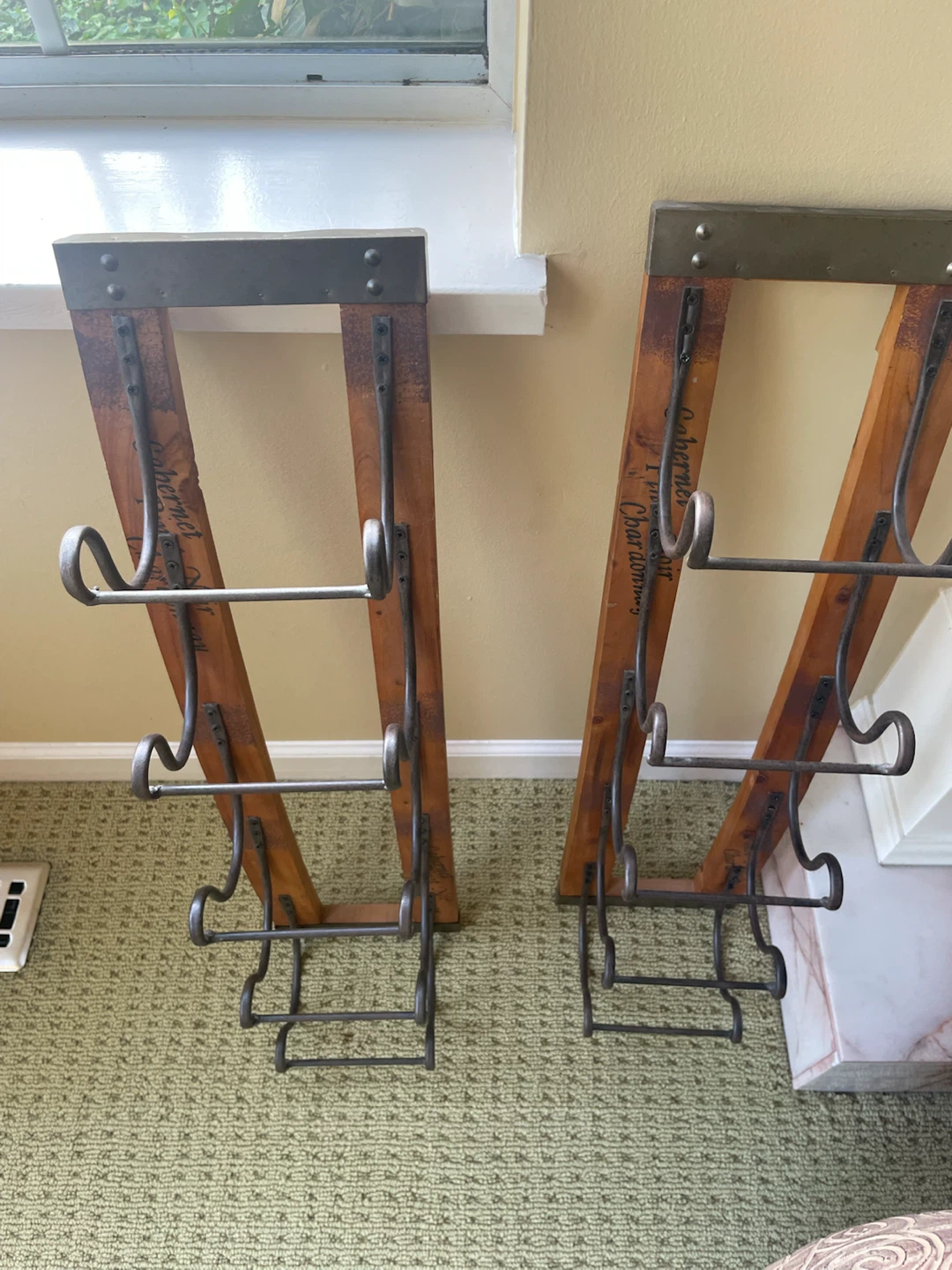 Wooden Wine Rack with Metal Holders - photo 2
