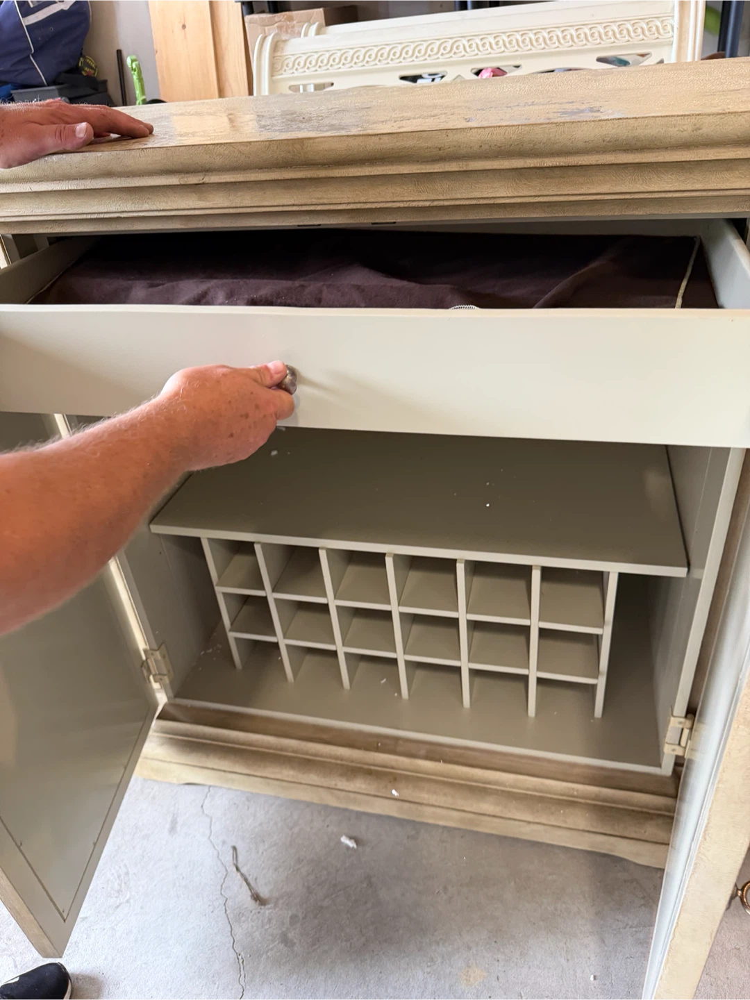 Mirrored Accent Cabinet with Storage - photo 3
