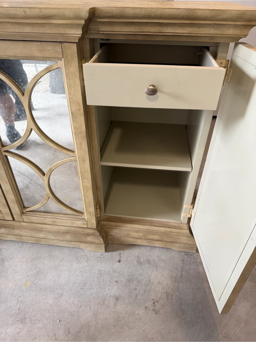 Mirrored Accent Cabinet with Storage - photo 4