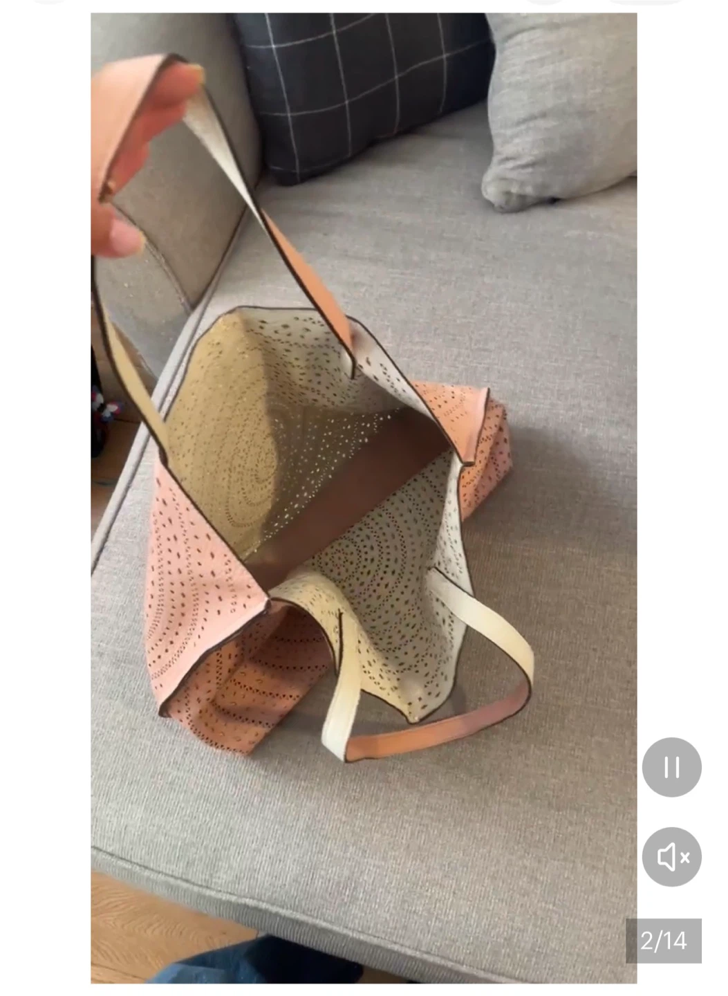 Pink Perforated Tote Bag - photo 2