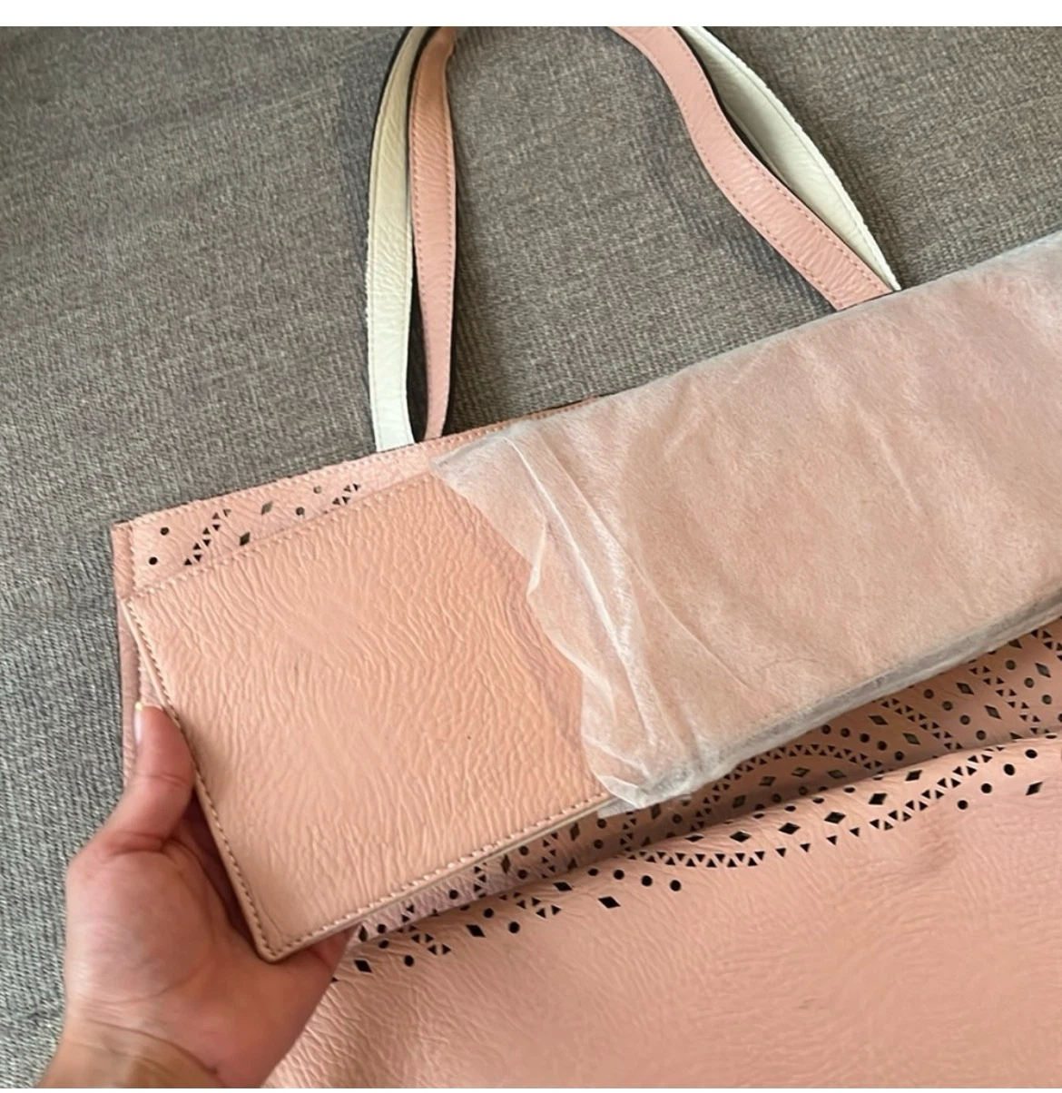 Pink Perforated Tote Bag - photo 3