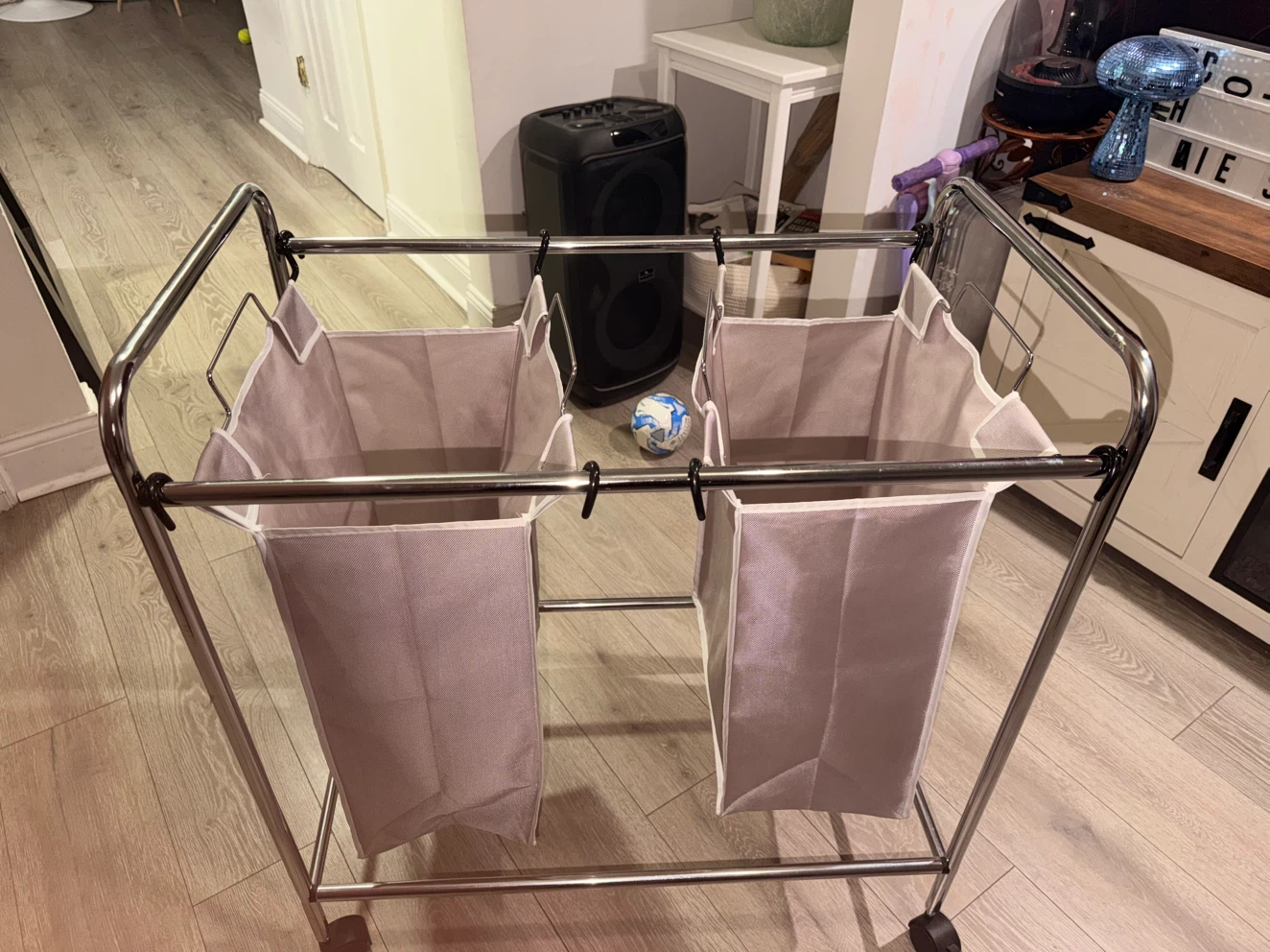 Dual Laundry Hamper with Wheels