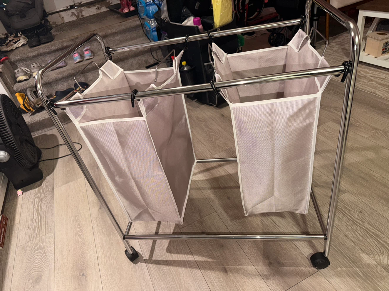 Dual Laundry Hamper with Wheels - photo 2