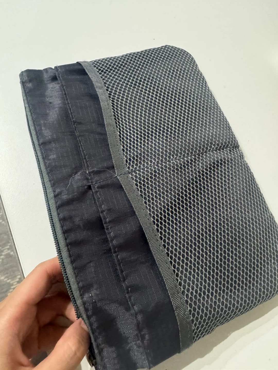 Grey Mesh Pouch