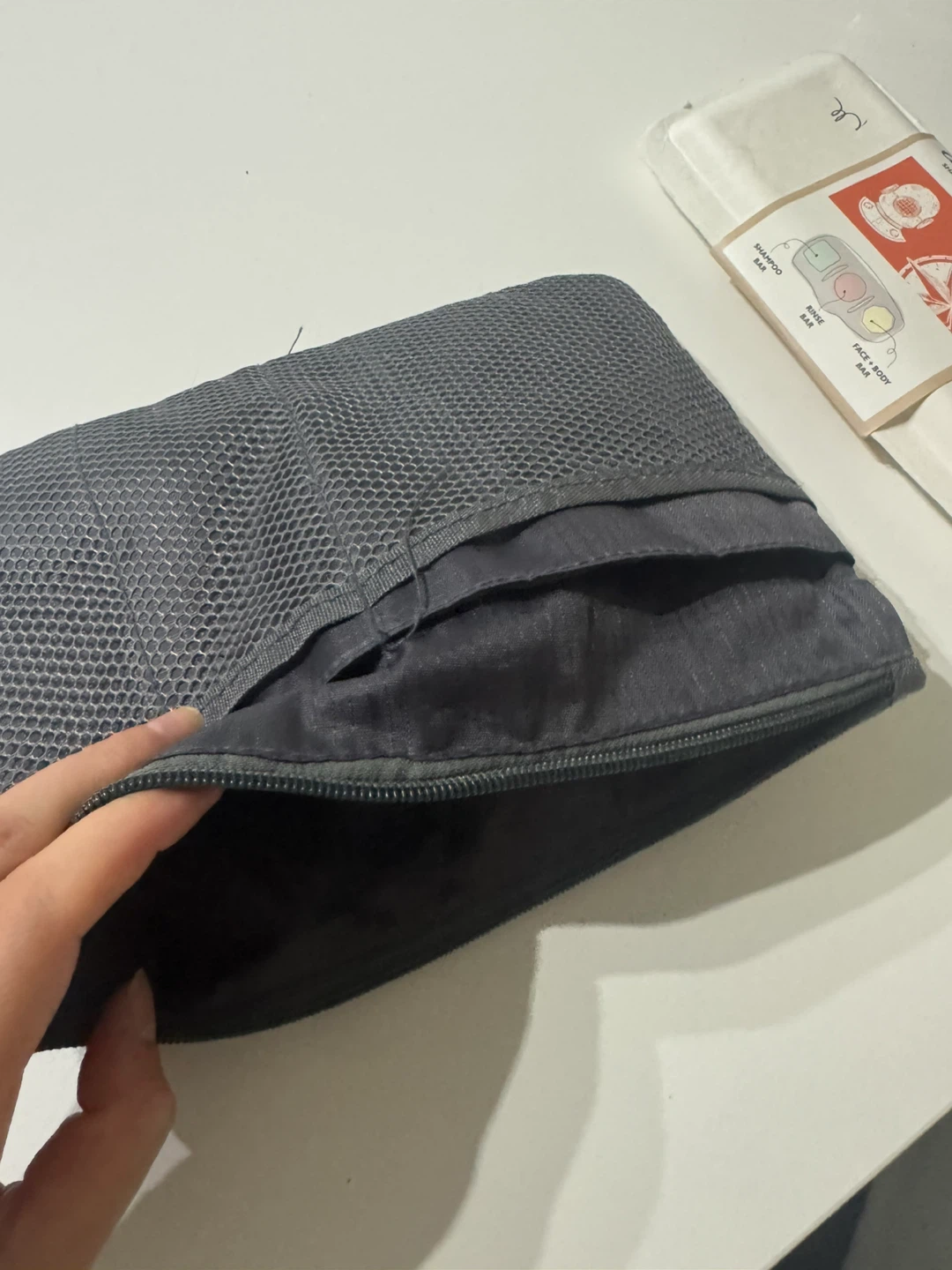 Grey Mesh Pouch - photo 2