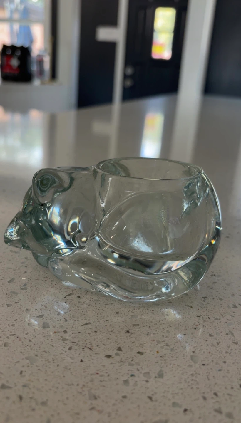 Glass Cat Candle Holder - photo 2