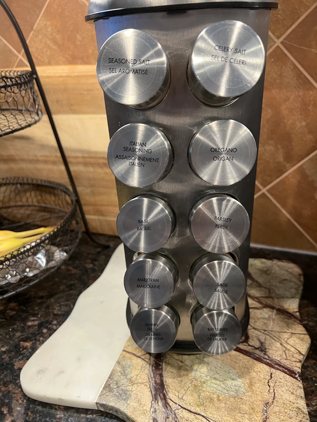 20-Jar Stainless Steel Rotating Spice Rack - photo 2