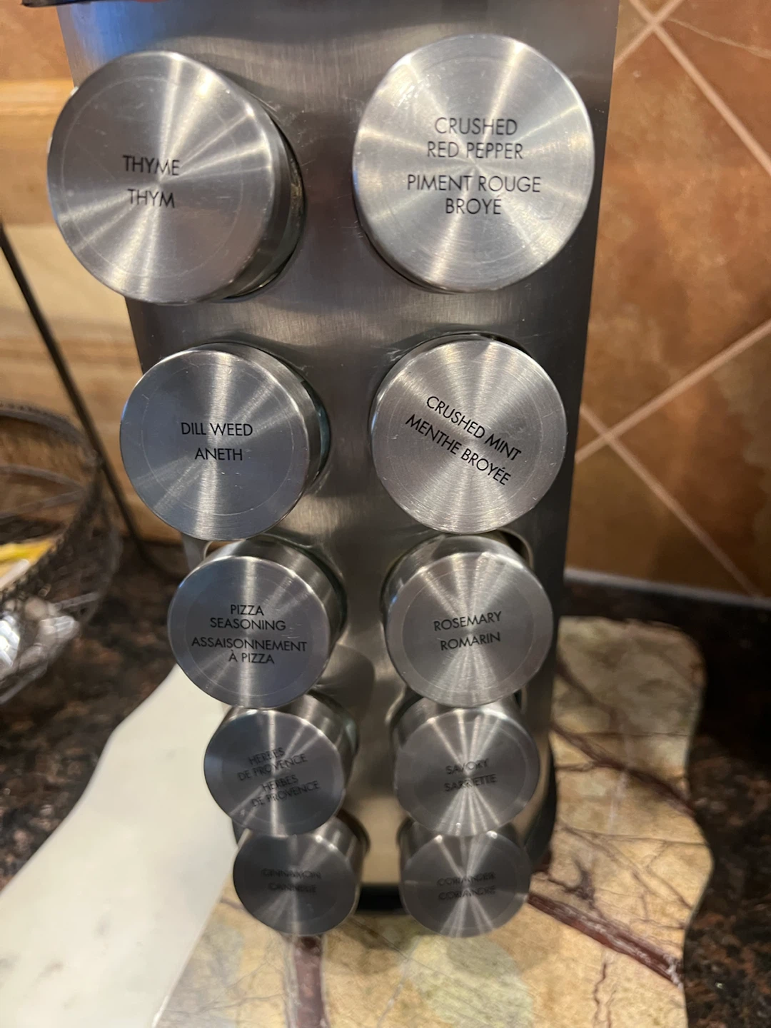 20-Jar Stainless Steel Rotating Spice Rack - photo 3