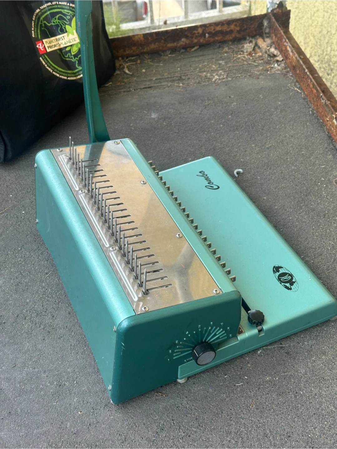 Vintage GBC Combo Manual Comb Binding Machine Teal - photo 4