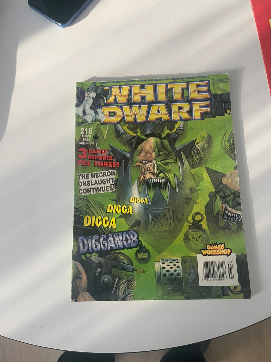 White Dwarf Magazine Issue 218 with Digganob Supplement