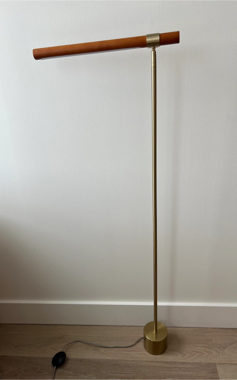 Modern Blue Dot Floor Lamp with Wood Accent - photo 2