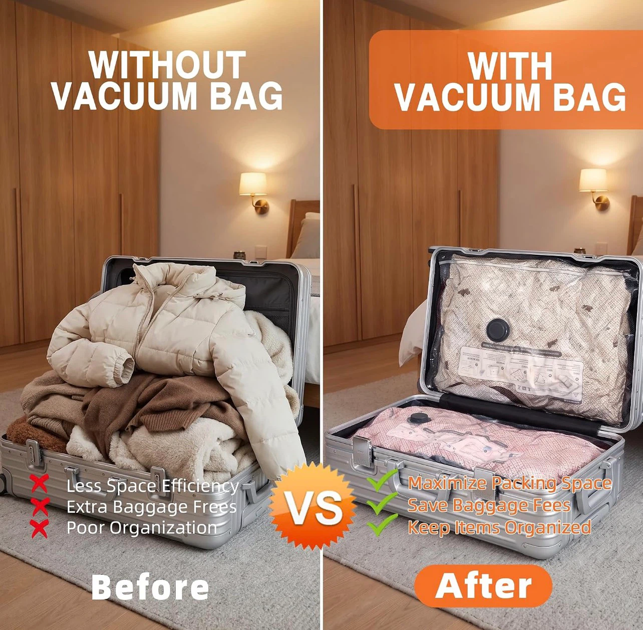 Rechargeable Cordless Electric Vacuum Pump & 15 Storage Bags - photo 5