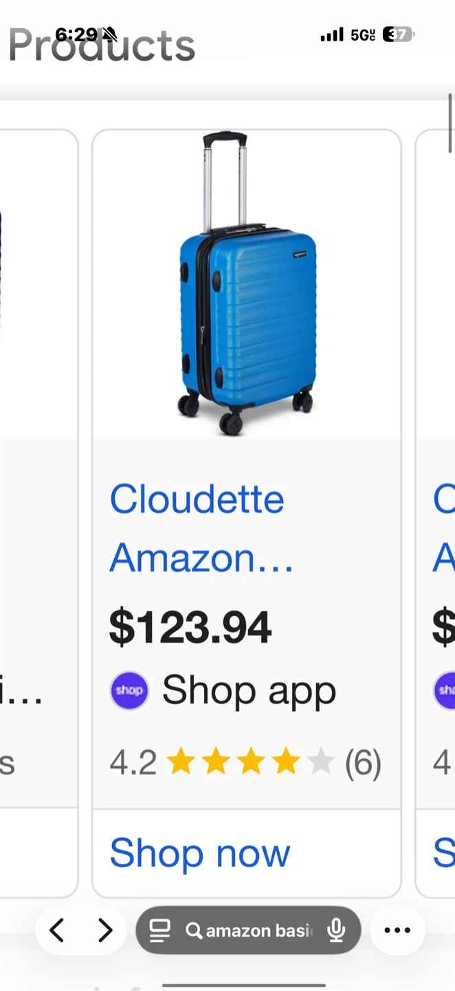 Amazon Basics Blue Hardside Spinner Suitcase - photo 4