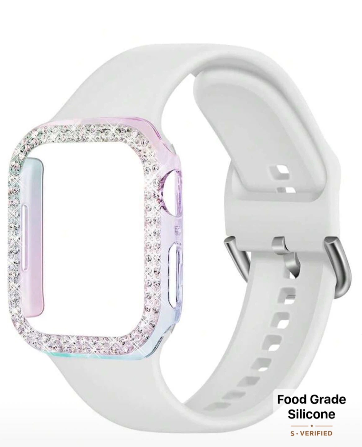 ✨ NEW – 2PCS Apple Watch Bands with Shiny Rhinestone Cases ✨