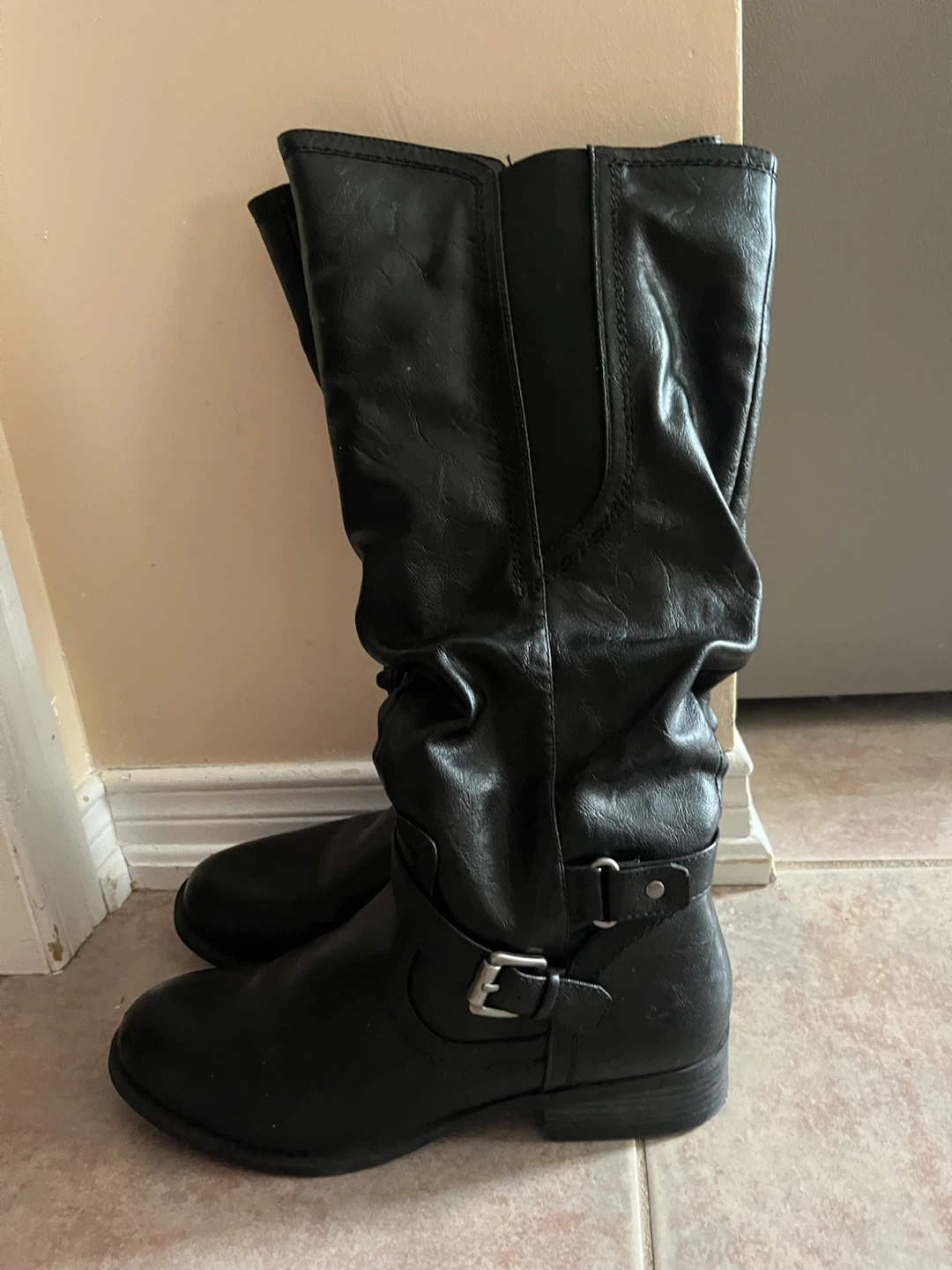 Black Riding Boots - Size 9