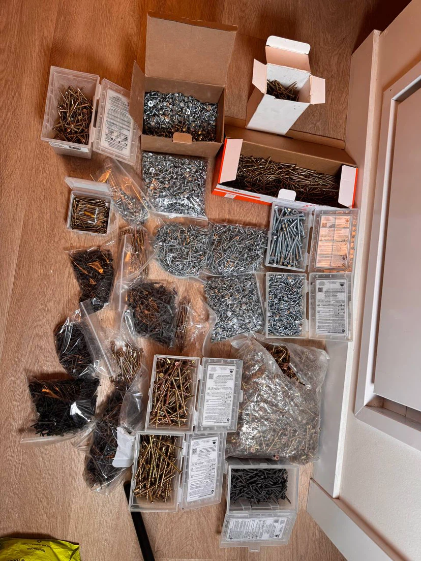 Huge Screws & Fasteners Lot – Thousands of Pieces