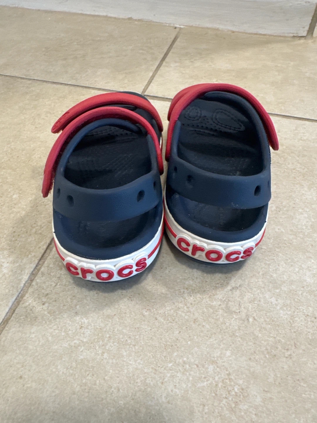 Navy and Red Crocs Sandals - photo 2