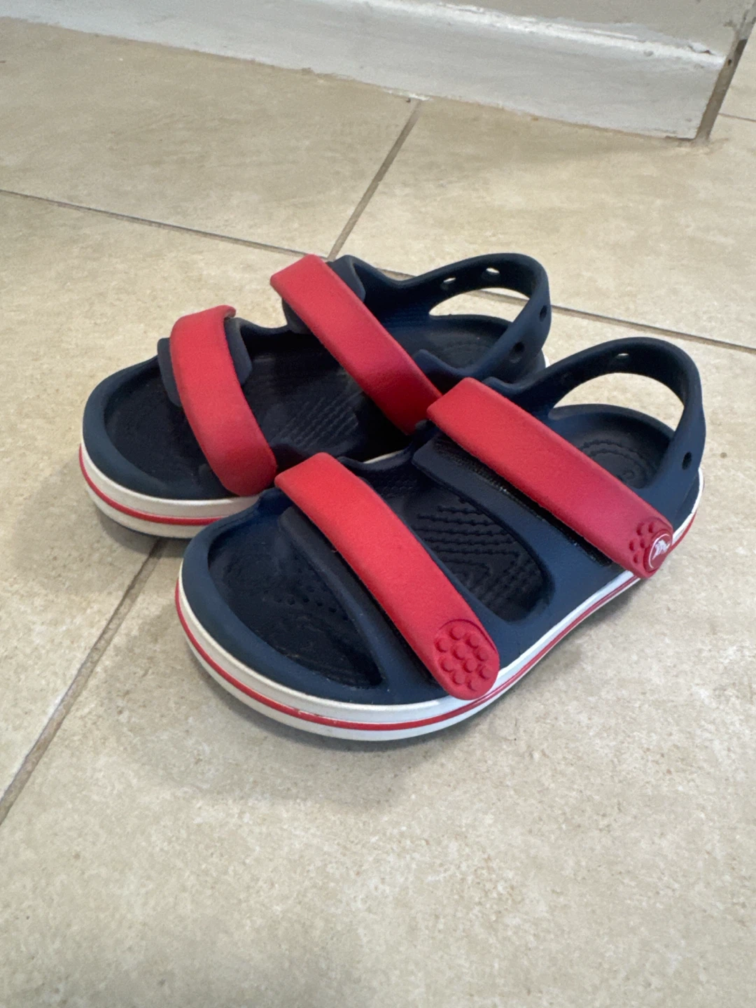 Navy and Red Crocs Sandals - photo 3