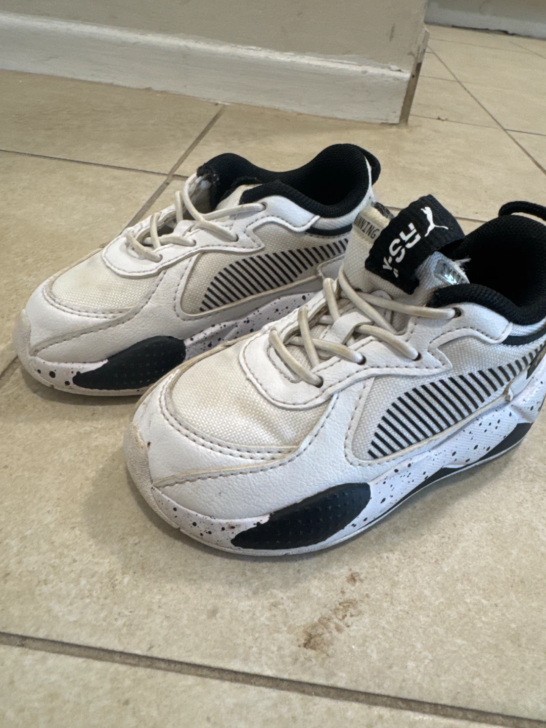 Puma RS-X Running Shoes - White/Black for toddlers