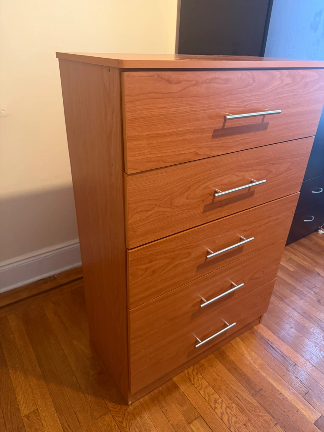 Cherry Finish 5-Drawer Chest