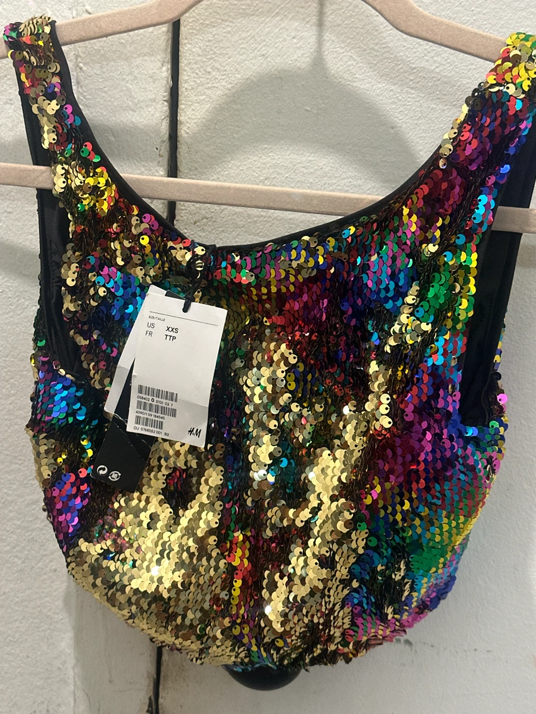 H&M Sequin Crop Top