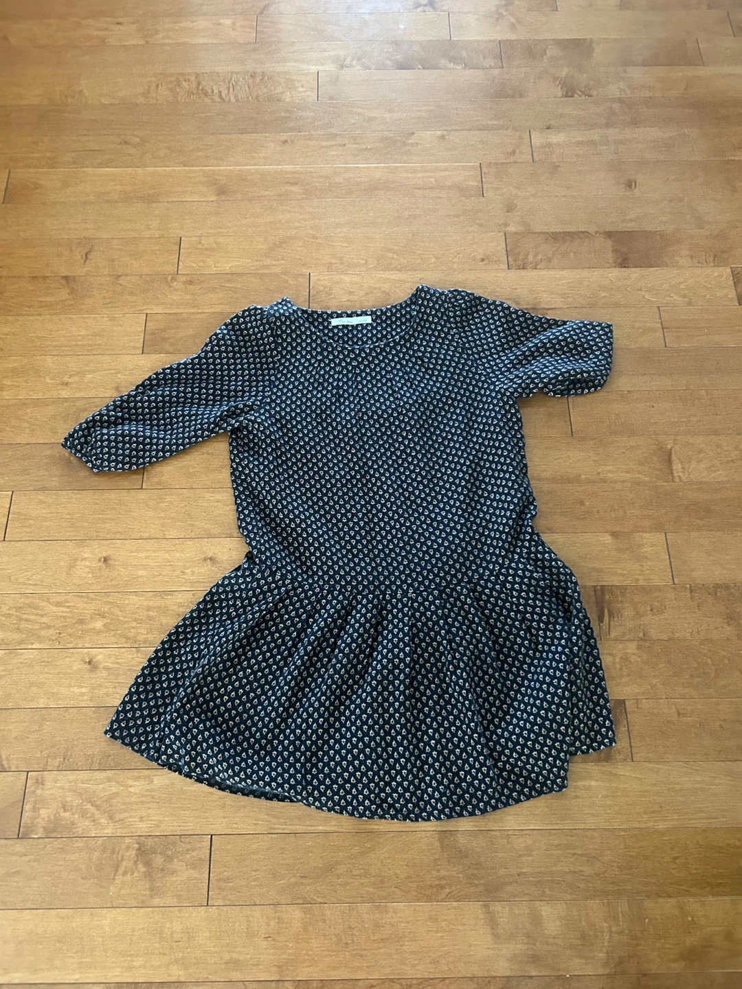 Blue printed dress