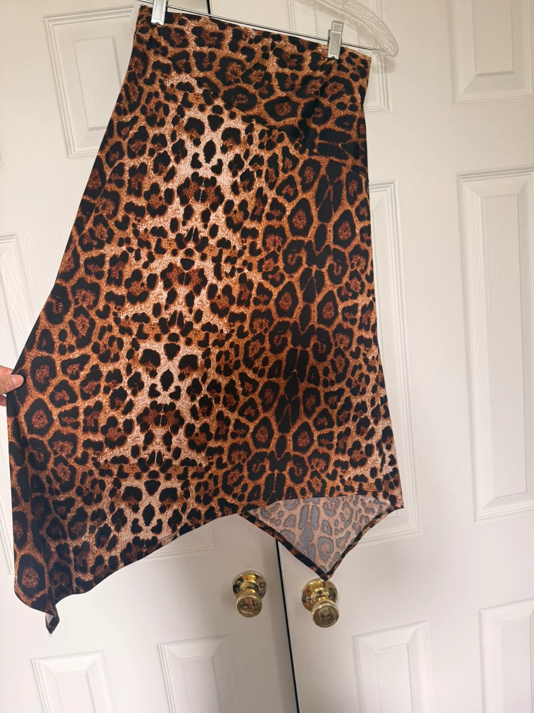 Leopard Print Asymmetrical Skirt. Size: S - photo 2