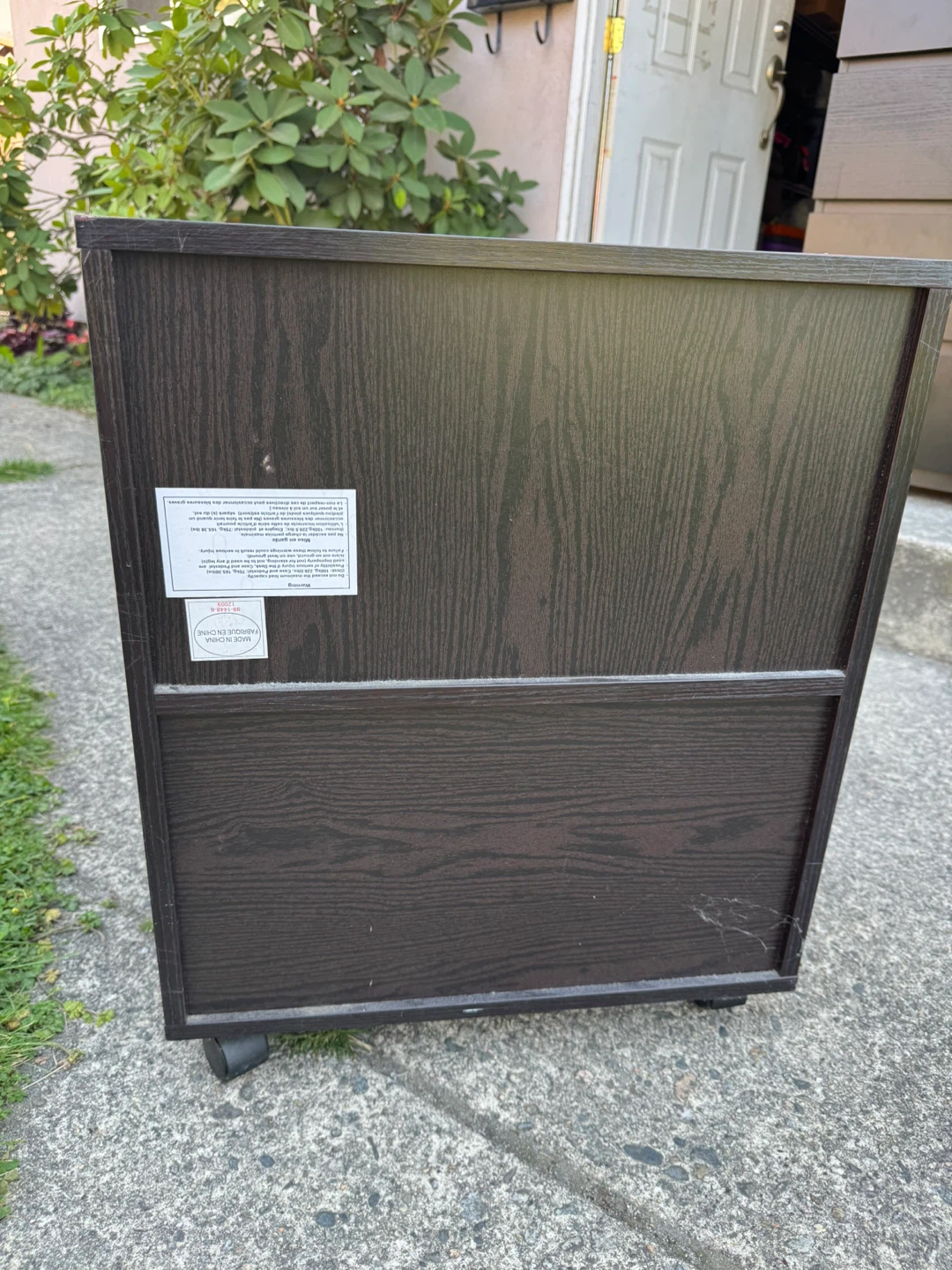 Dark Brown Two-Shelf Bookcase with Wheels - photo 4