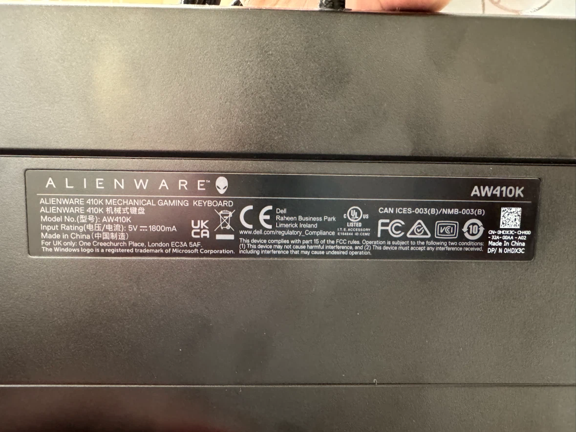 Alienware AW410K - Gaming Keyboard - photo 4