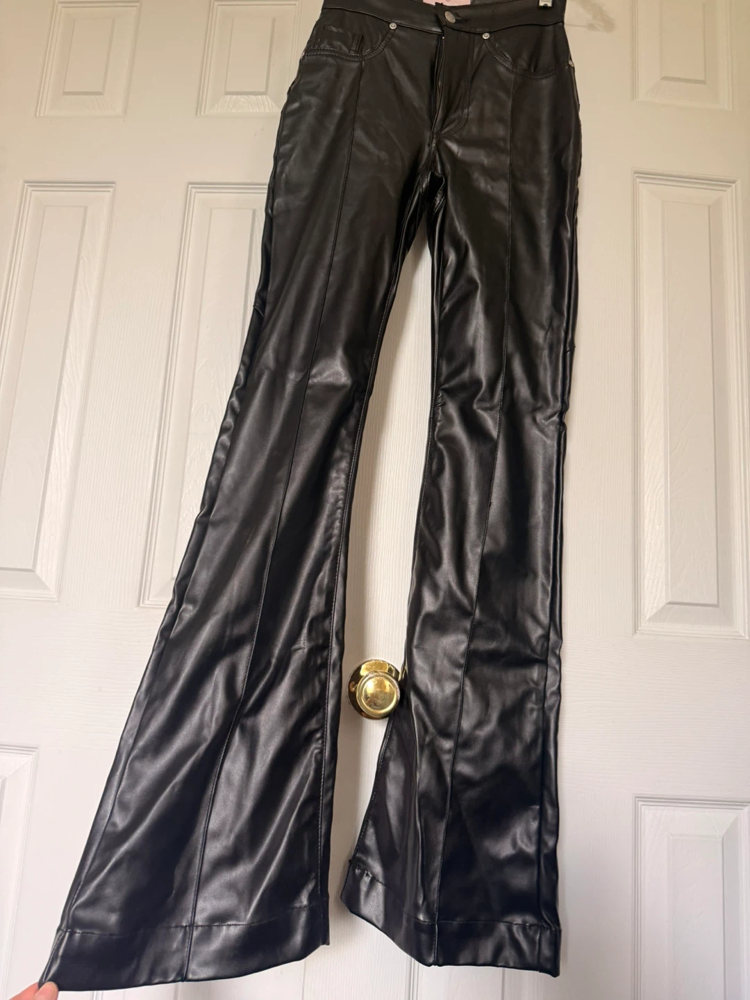 Revice Faux Leather Flare Pants