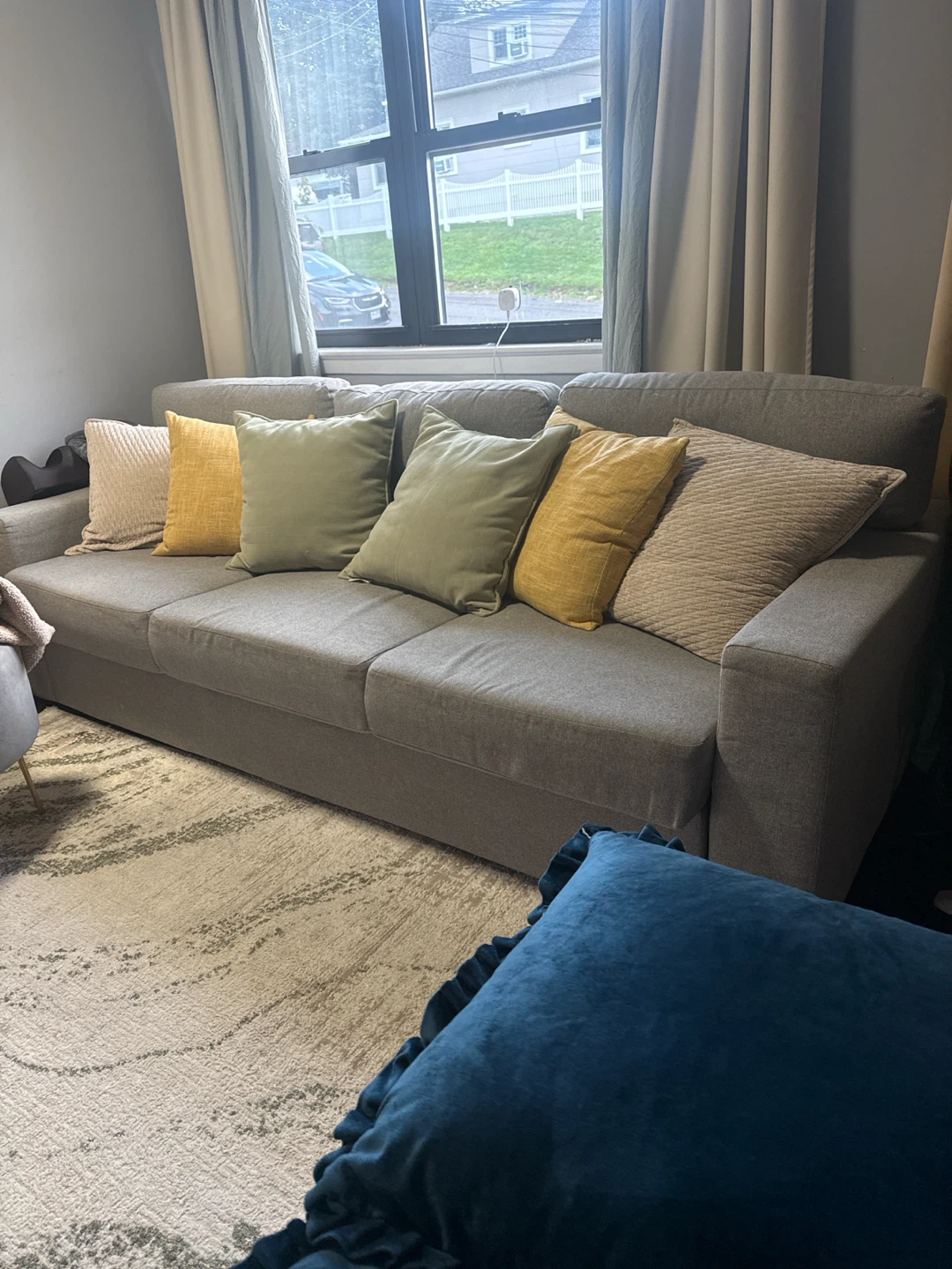 Gray Sofa with Pillows - photo 2