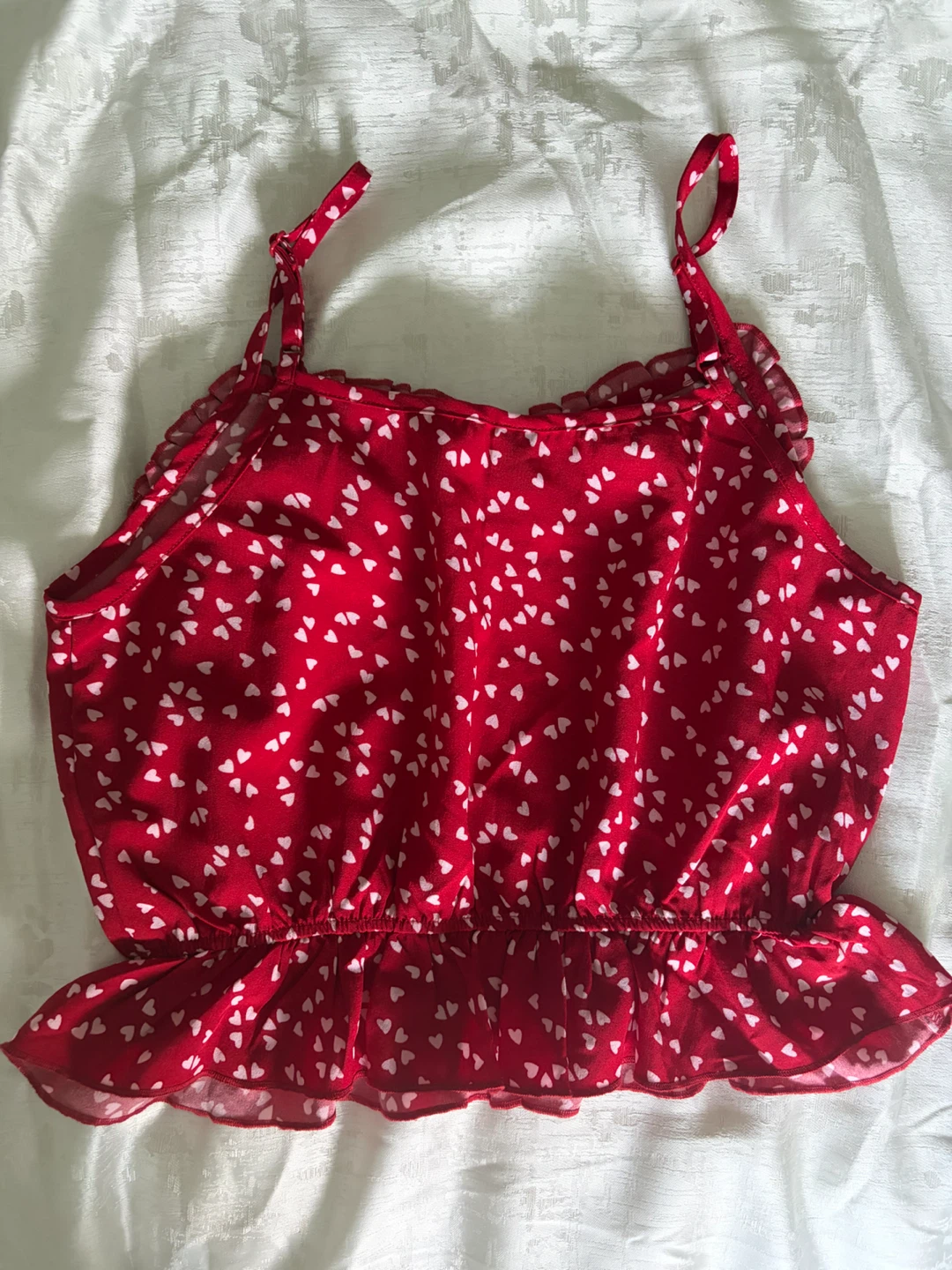Red Heart Print Cami Top size S - photo 2