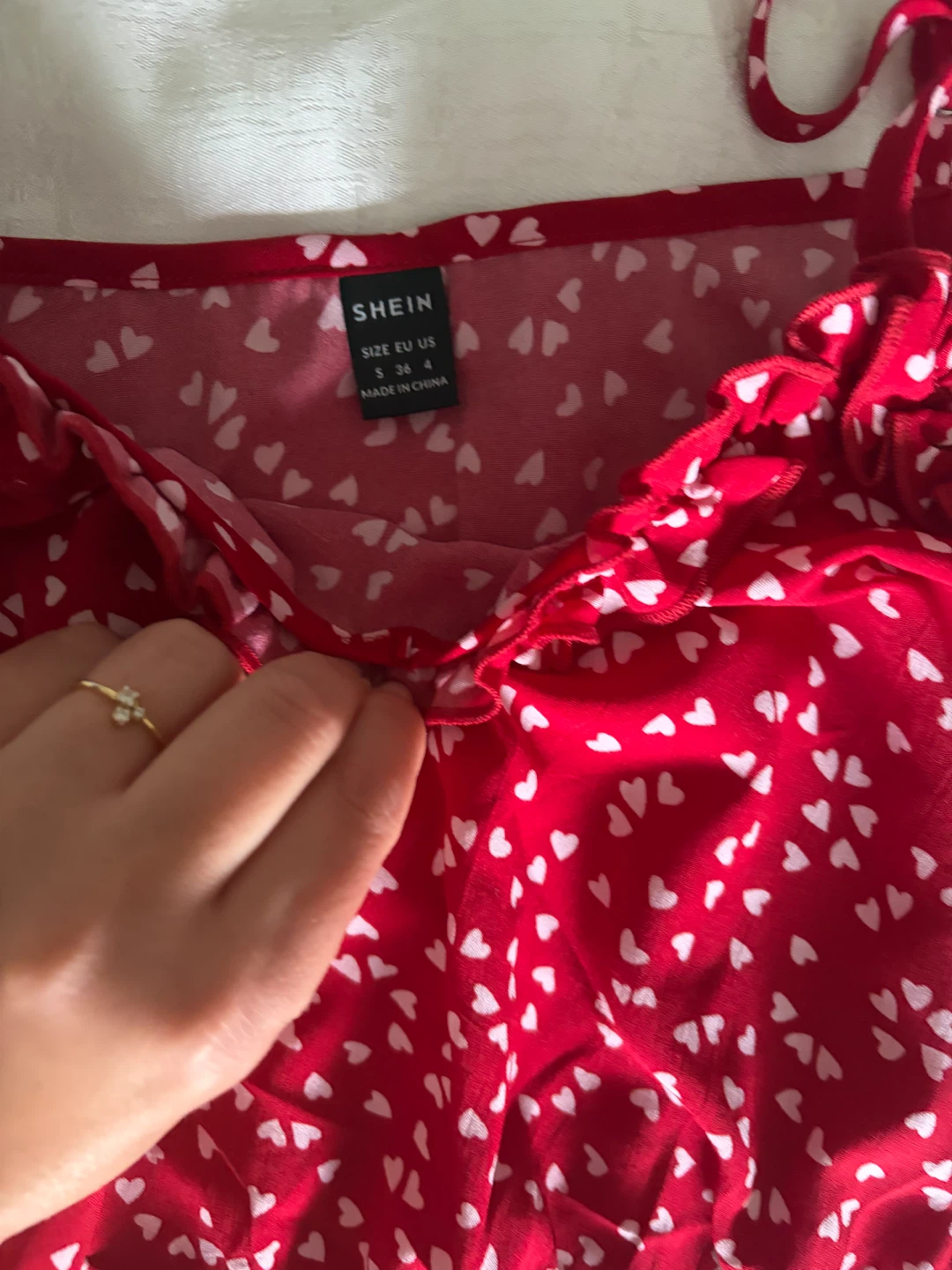 Red Heart Print Cami Top size S - photo 3