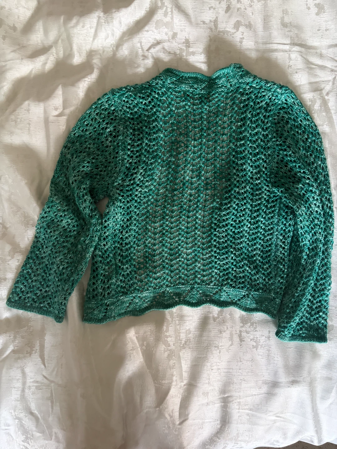 Vintage Green Crochet Cardigan Size S - photo 2