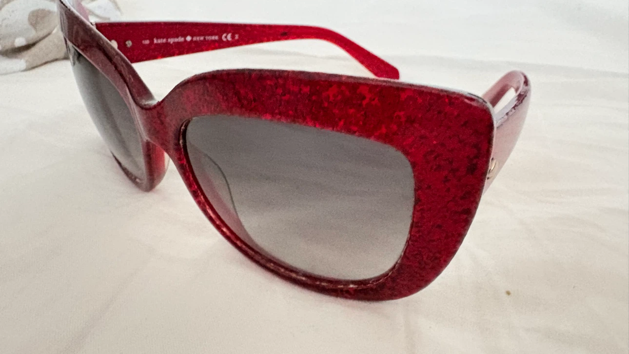 Kate Spade Red Glitter Cat-Eye Sunglasses - photo 2