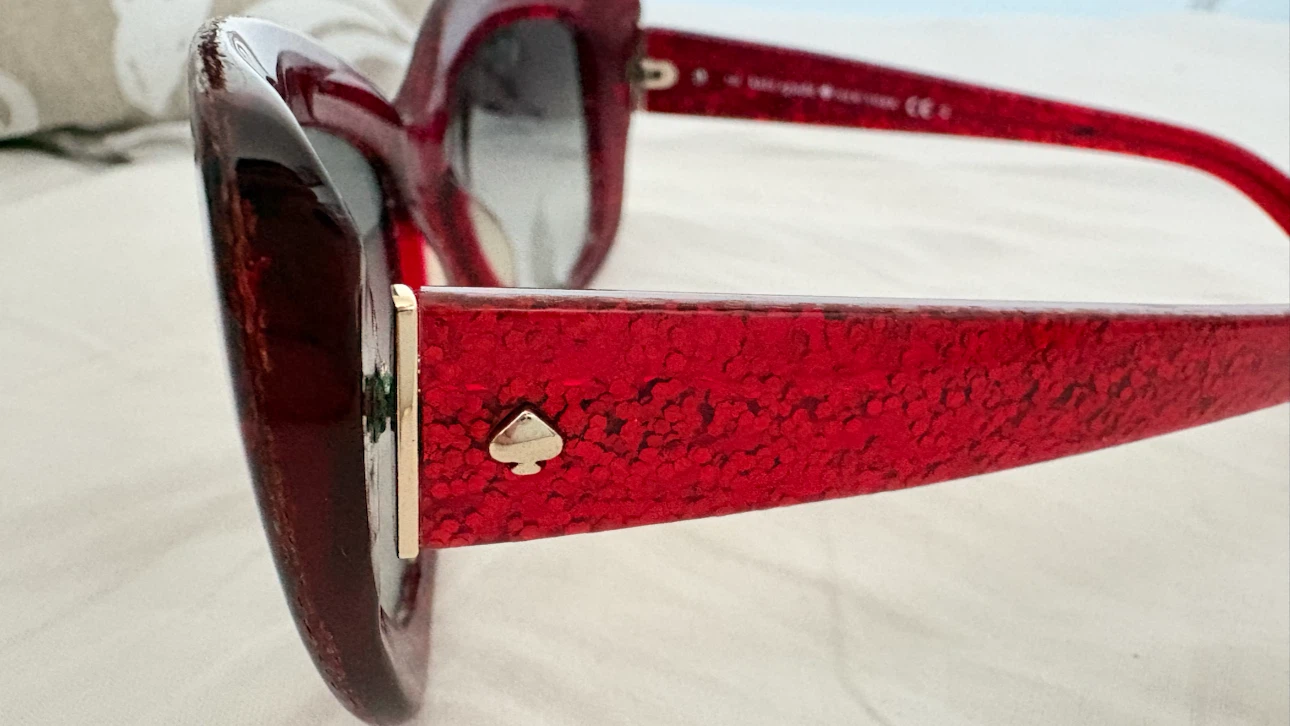 Kate Spade Red Glitter Cat-Eye Sunglasses - photo 3