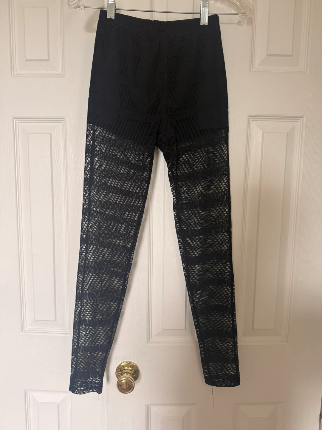 Black Mesh Leggings - Size: S