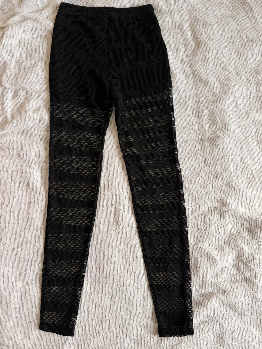 Black Mesh Leggings - Size: S - photo 3