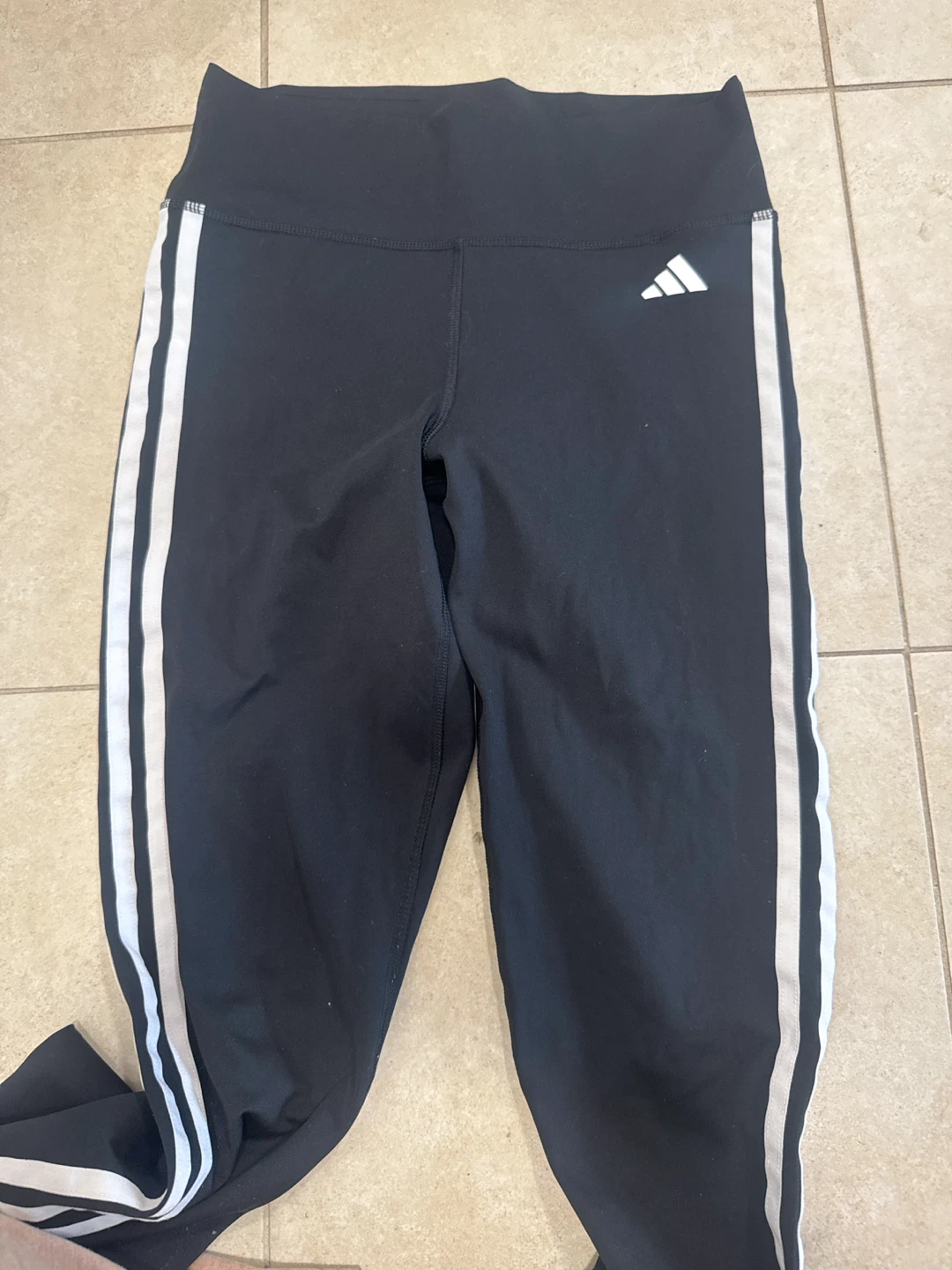 Adidas Women's Black 3-Stripes Tights Size M