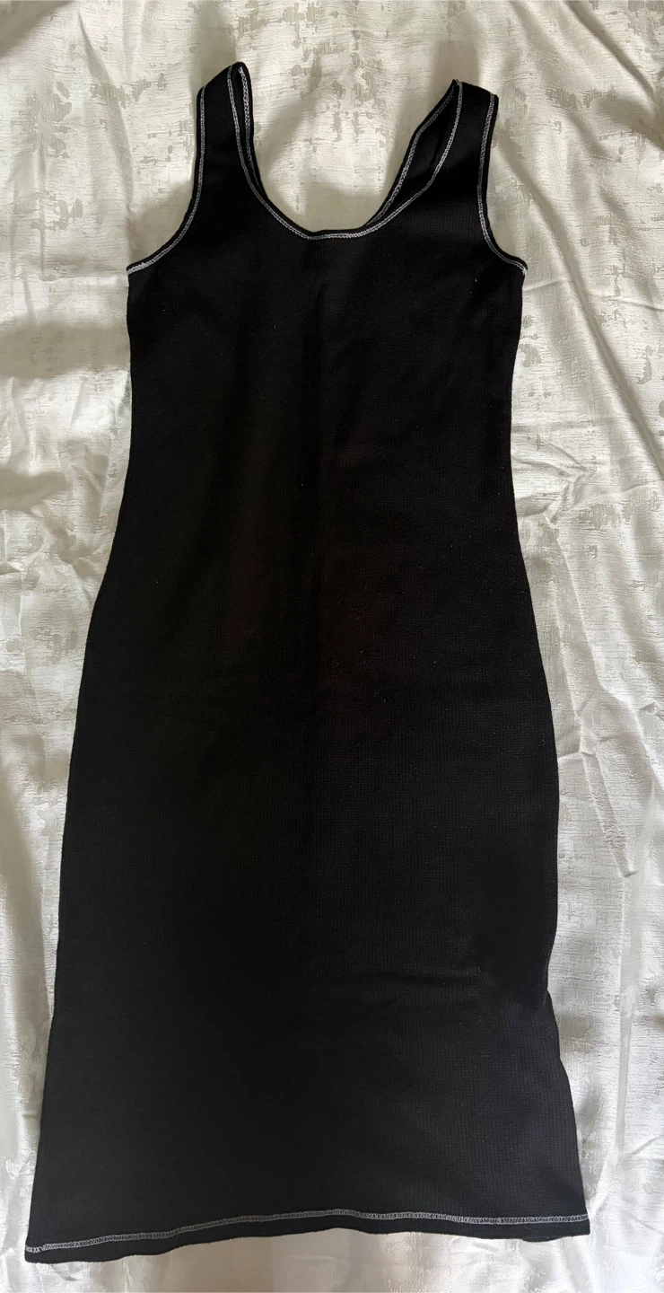 Forever 21 Black Sleeveless Ribbed Dress Size S