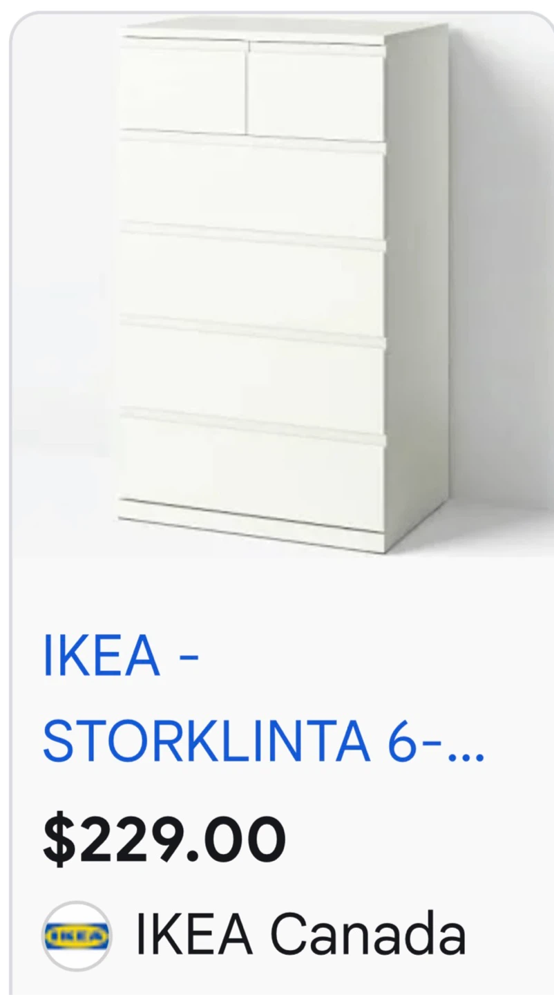 IKEA STORKLINTA 6-Drawer Dresser