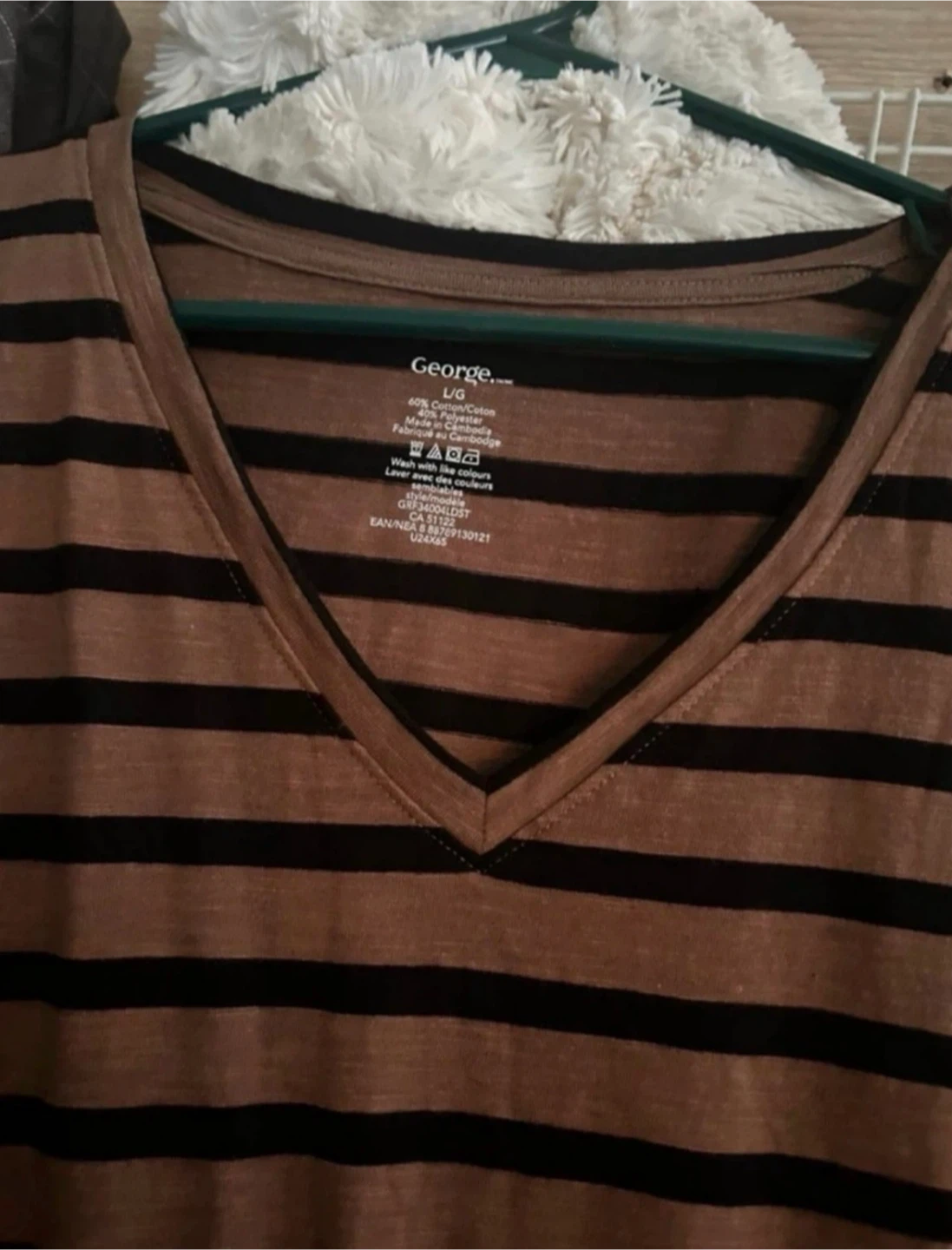Striped v-neck dress - photo 2