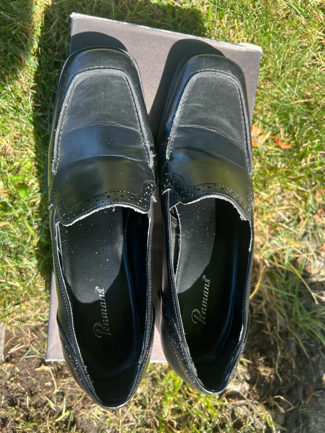 Pennmans Black Leather Loafers